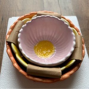 Avon Savannah Blooms Nesting Bowls Set of 3 Spring Floral Easter Dishes